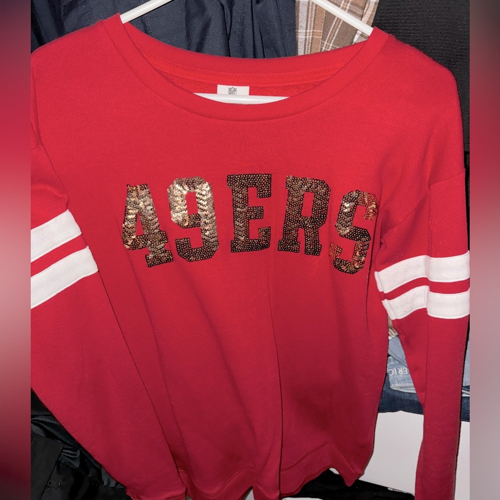 ****ISO Victoria’s Secret pink 49ers red blinged out sweater****